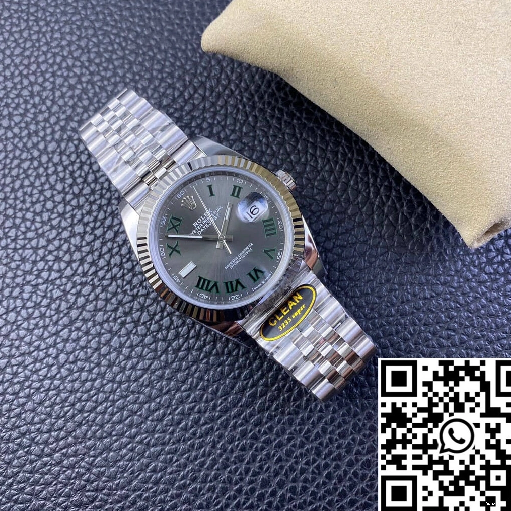 M126334-0022 Clean Dial Grey Rolex Datejust Factory 0901